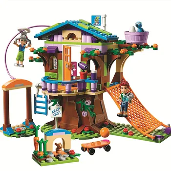 

357pcs Adventure Camp Tree House Emma Mia Building Bricks Figure Toy for Children Compatible with Lepining Friends for Girls