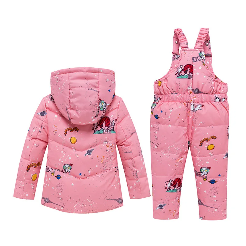 Winter Warm Children's Clothing Sets Baby Girl Duck Down Snowsuit Kids Ski Suit Set Winter Toddler Boy's Down Jackets+pants