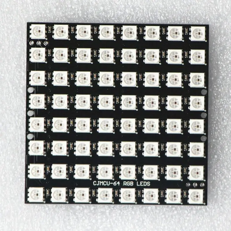 Новое поступление, 1 предмет, WS2812B 8x8 64-разрядные полные Цвет 5050 RGB светодиодный лампа панель светильник светодиодный панельные светильники для Ванная комната освещение Arduino
