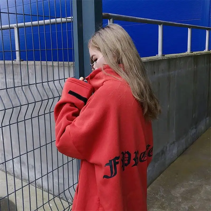 Женские крутые худи с принтом толстовки Модные Harajuku Свободные флисовые толстовки Топы Корейский спортивный костюм с капюшоном Meletom Толстовка