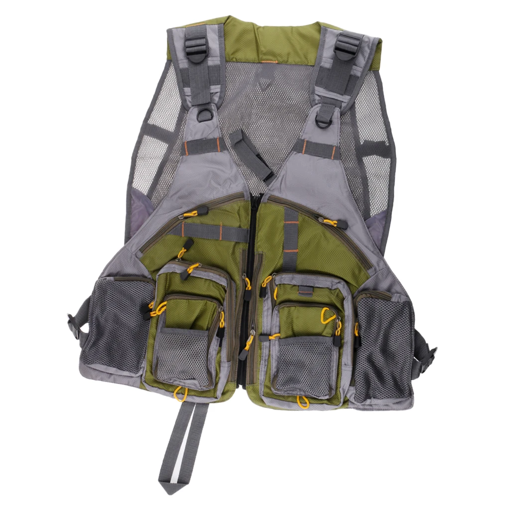 

Fly Fishing Vest Backpack Multi-Pocket Chest Bag Adjustable Quick-Dry Jacket