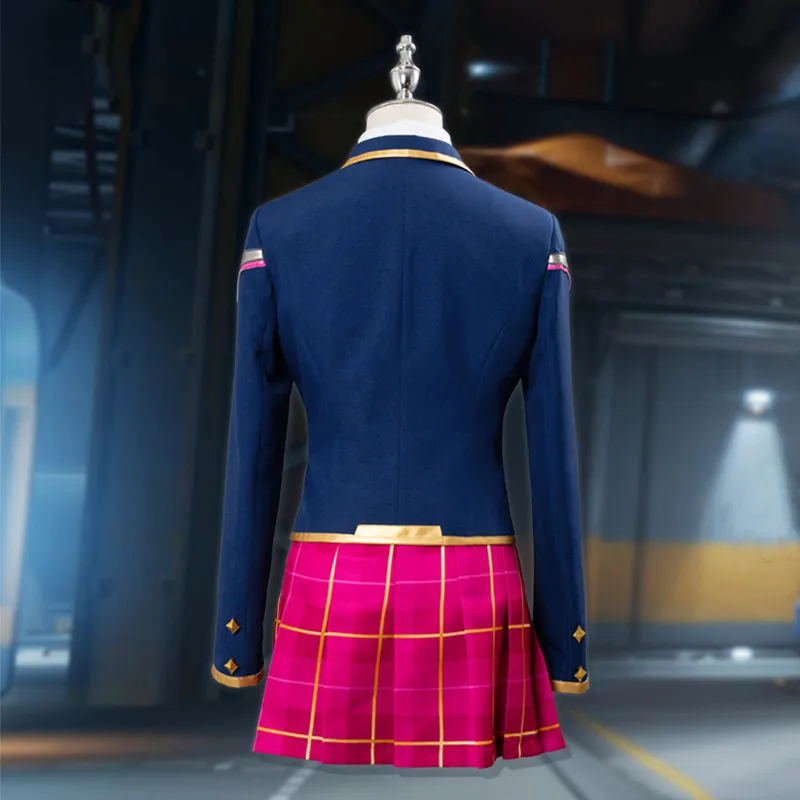 Игра OW D. VA костюм для косплея Academy DVA маскарадные костюмы Hana Song девушка школьная форма женская одежда рубашка куртка юбка