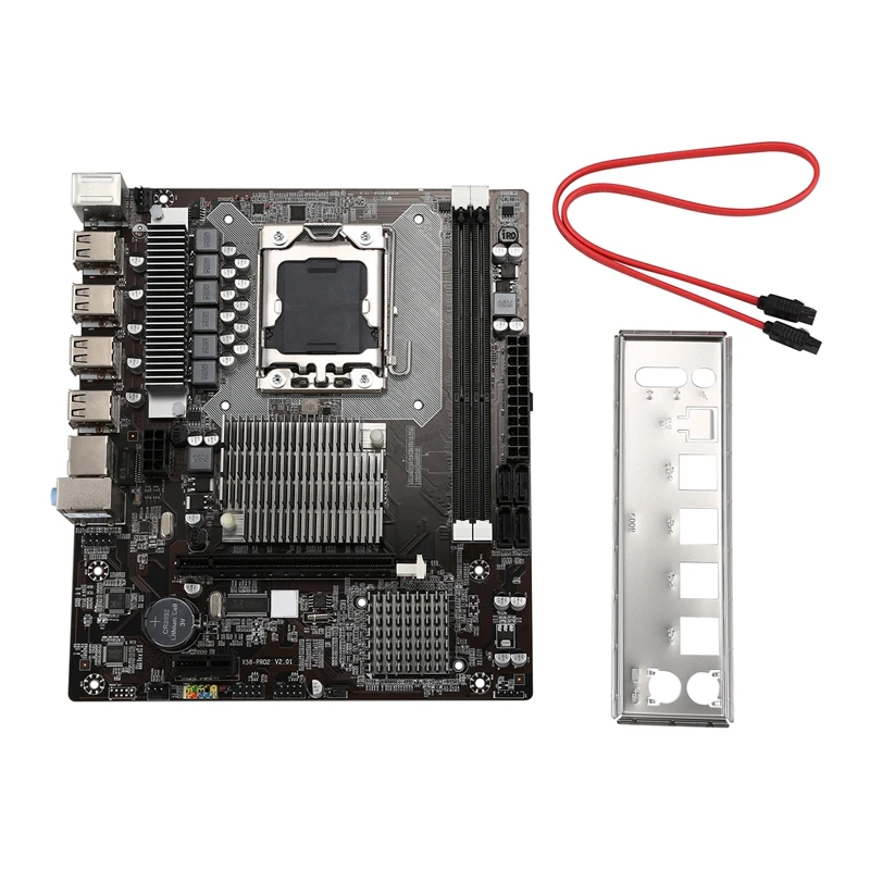 Материнская плата X58 LGA1366 SATA2.0 USB2.0 DDR3 ECC/REG 32G двухканальный ОЗУ память для