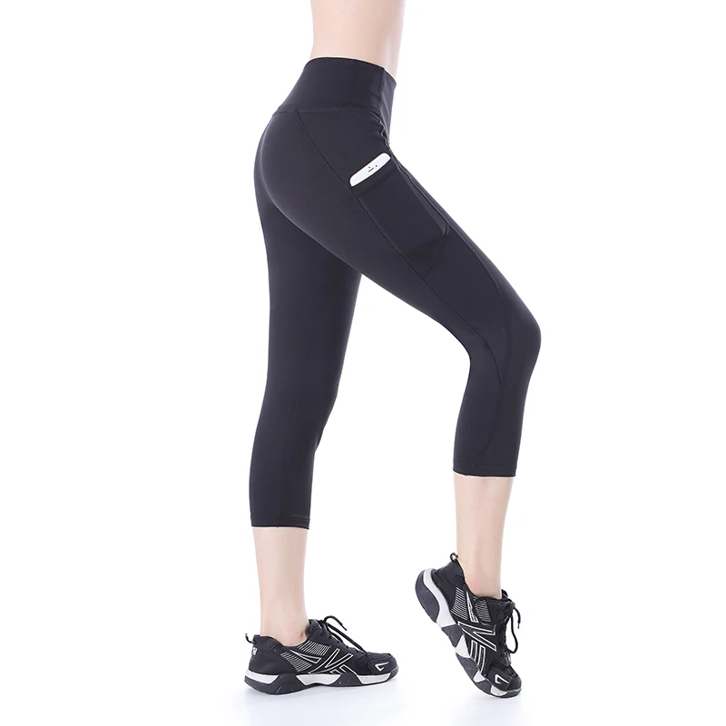 EAST HONG женские штаны для йоги, фитнеса, спорта, тренировки, бега, эластичные Леггинсы Капри