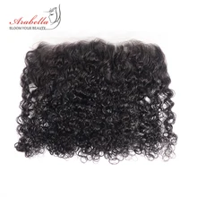 Transparent Curly Lace Frontal 13*4 Remy Human Hair Extension Arabella Pre Plucked Bleached Knots Lace Frontal Closure Curly