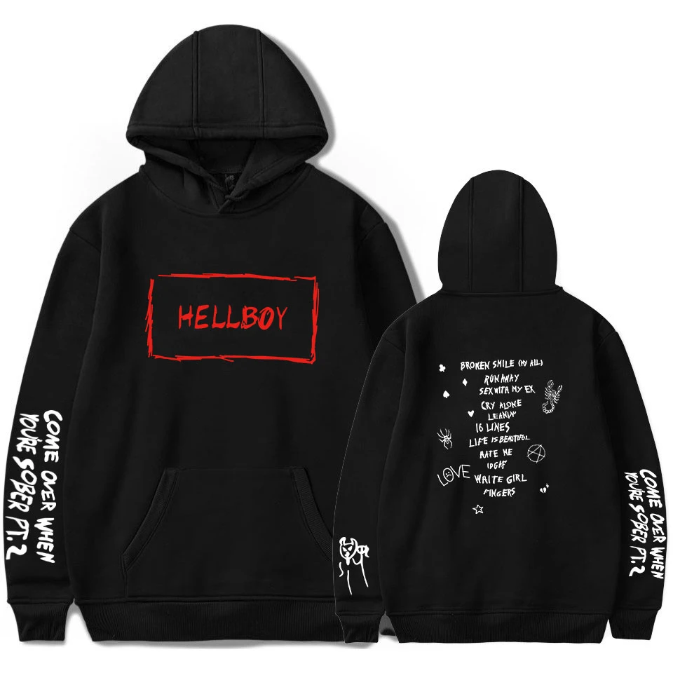 Lil Peep HEllBOY толстовки мужские/женские модные толстовки с капюшоном Lil Peep Fans Harajuku Хип Хоп Уличная одежда 4XL Новинка