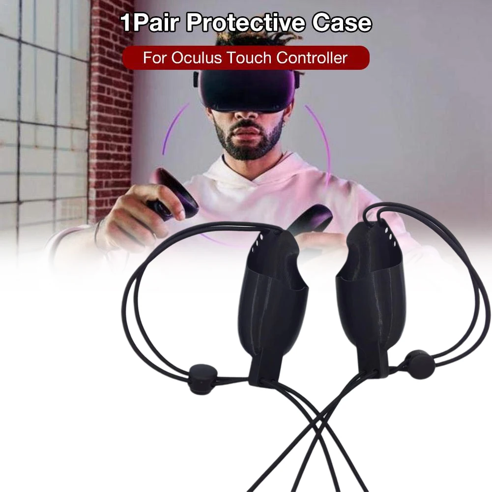 Пара VR аксессуары устойчивая к царапинам гарнитура для дома защитный рукав черный Пылезащитная ручка ручки противоскользящие для Oculus Rift S