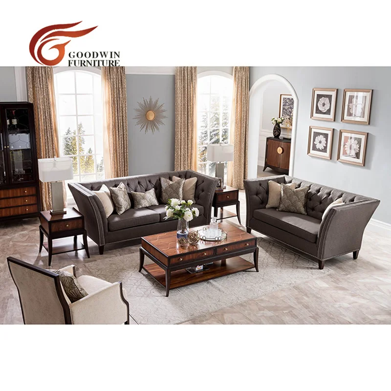 Комнатный Диванный комплект диванов гостиной диван мебель и гостиная стол наборы WA377 - Цвет: Full set