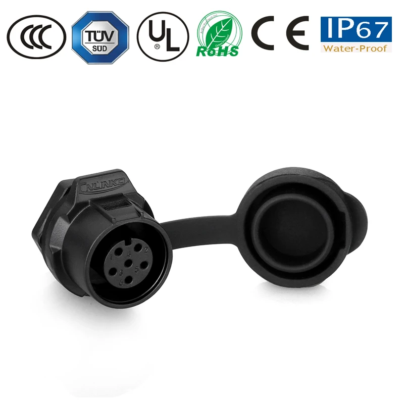 Водонепроницаемый разъем M12 2/3/4/5/6/7/8 pin IP67 powercon панель/соединители проводки штекер