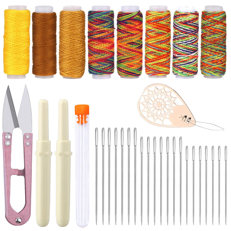 

IMZAY Hand Sewing Thraed Needles Set Profession Large Eye Hand Stitching Needles for Embroidery DIY Needlework Supplies