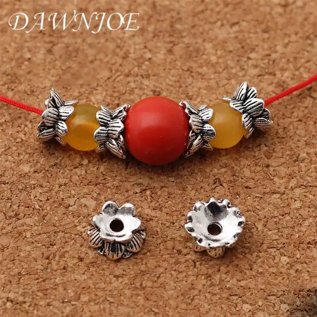 Vintage Lotus Spacer Beads Set 1