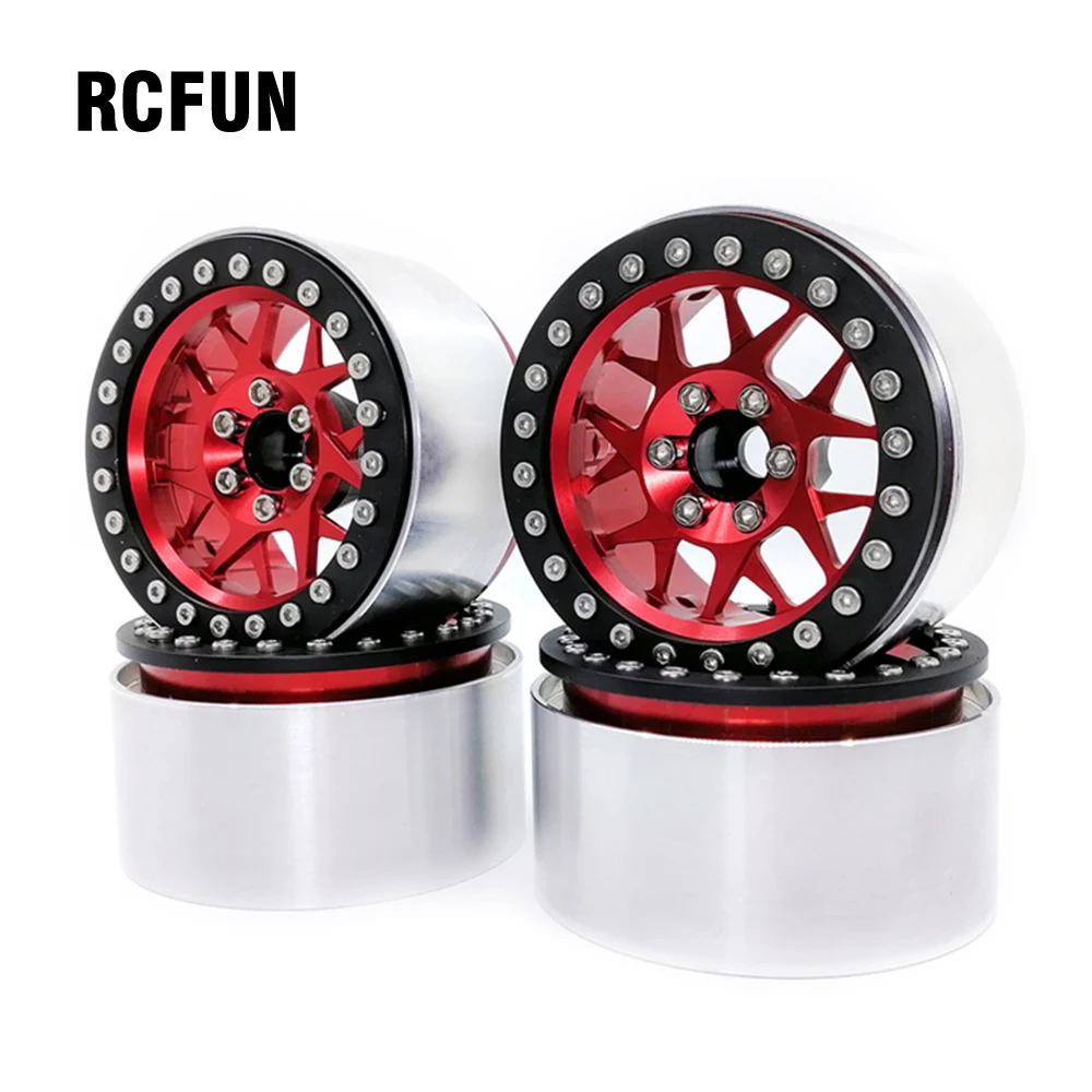 

rc RCFUN 4PCS Metal 2.2 Inch Wheel Rim for 1/10 RC Crawler Axial SCX10 RR10 90053 AX10 Wraith 90056 90045 90048 S46