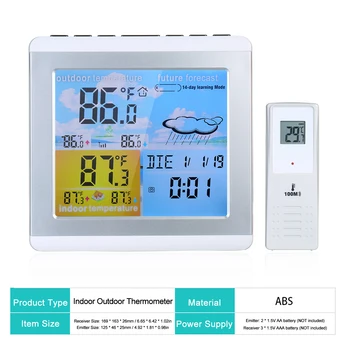 

Digital Thermometer Outdoor Temperature Monitor Color Weather Station Multifunctional Weather Monitor Digital Clock Thermometer