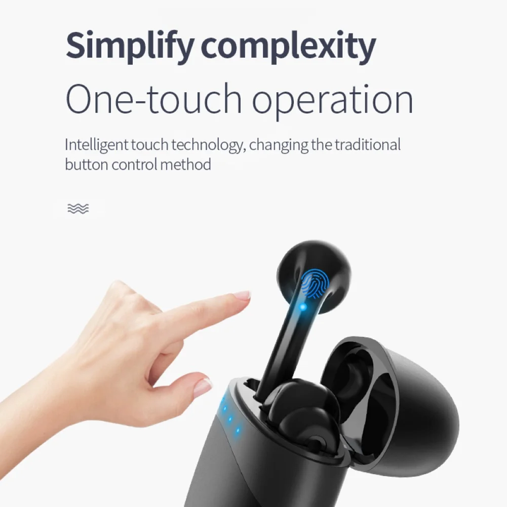 M19 TWS Wireless Bluetooth V5 0 Earphones Stereo Bass Touch Operation Earbuds Bluetooth HiFi Noise Reduction with Charging Box