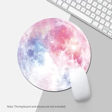 KKMOON 絶妙な惑星スター柄ラウンドマウスパッド 200 × 200 ミリメートルスターマウスパッドゲーム選択の 8 種類オフィスタブレットマット 4.7(China)