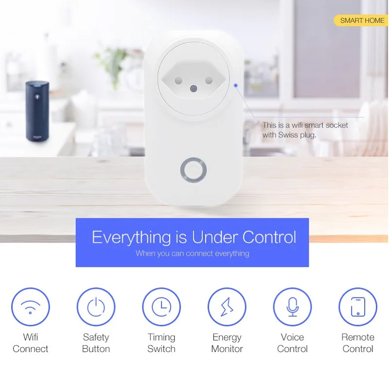 Беспроводная смарт розетка с Wi Fi для Alexa Google Home|Умные розетки| |