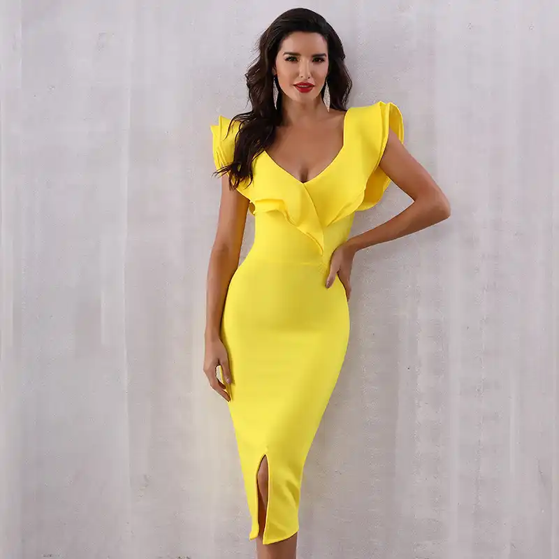 tea length bodycon dress