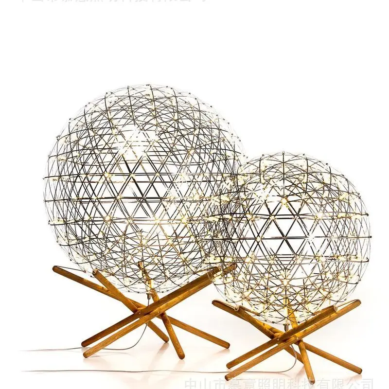 

Spark Ball table lamp Modern Simple Wood Stainless Steel Material LED Lantern Modern Simple Restaurant Living Room