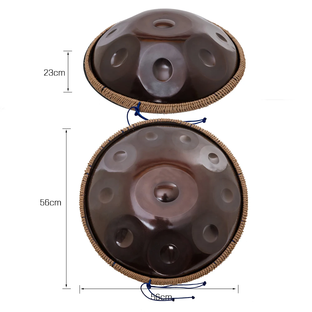 10 нот Handpan ручная кастрюля ручной барабан музыкальный ударный инструмент подарок с барабаном палочка ткань для чистки металлическая подставка сумка для переноски