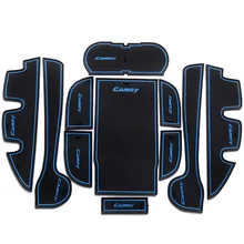 Автомобильные Нескользящие Внутренние чашки подушки двери коврики чехлы чашки коврики наклейки подходят для toyota Camry 2012 до 11 шт