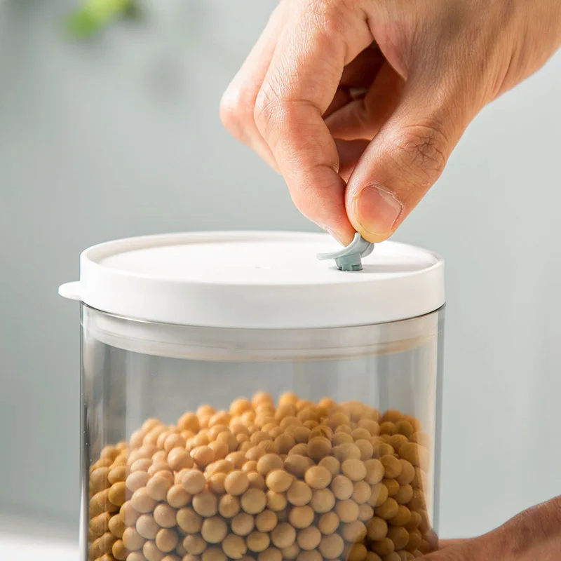 Sealed can storage box food storage jar plastic bottle grain dried goods transparent snack with lid plastic container