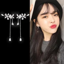 JIANERY, новинка, 925 пробы, серебряные серьги с кисточкой в виде цветка для женщин, модные, твердые, S925 ювелирные изделия, Brincos