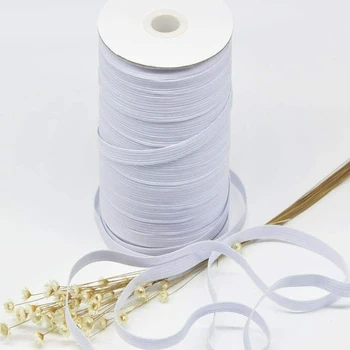 

120-Yards Length 3MM(1/8inch) Width Braided Elastic Cord Elastic Band/Elastic Rope/White Heavy Stretch Knit Elastic Spool (White