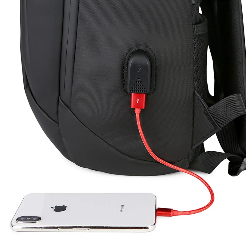 Мужской рюкзак, подходит для 17 дюймов, для ноутбука, USB, для подзарядки, многослойный, для путешествий, мужская сумка, анти-вор, Mochila