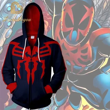 

2020 Avenger Men Hoodies Fashion Men Spiderman 3d Print Sweatshirt Streetwear Casual Cospaly Zipper Jacket Plus Size 4XL