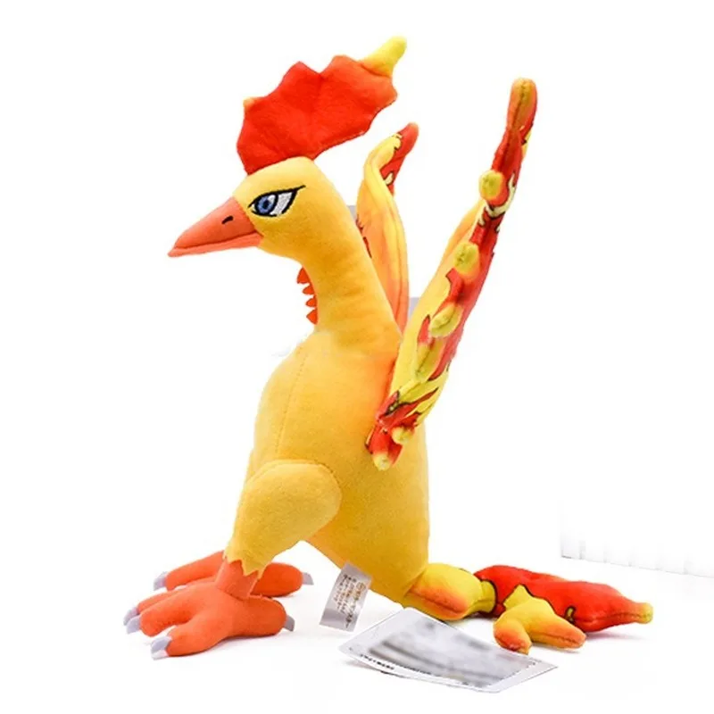 Аниме 28 см пламя обтекаемая Корона перья птица Moltres плюшевые мягкие Фигурки Коллекция детские игрушки подарок 9 дюймов