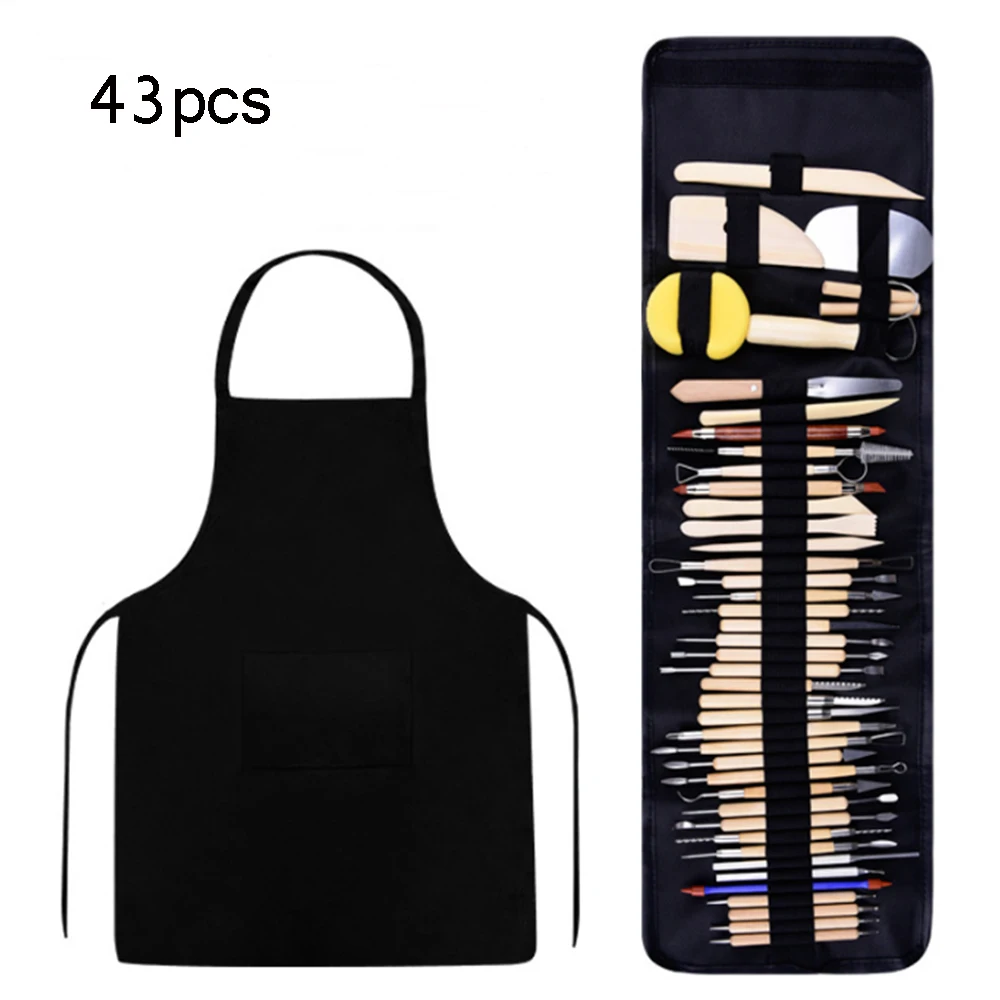 52/51/43/42 pcs Clay Sculpting Kit Clay Sculpting Sculpt Tool Wooden Handle Modeling Tools set