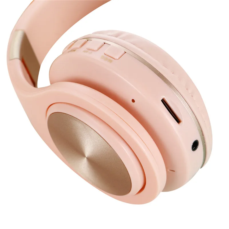Wireless Headsets Bluetooth Headphones Foldable Adjustable Sport Earphones Support Mic TF SD Card FM Macaron Colors Headphones