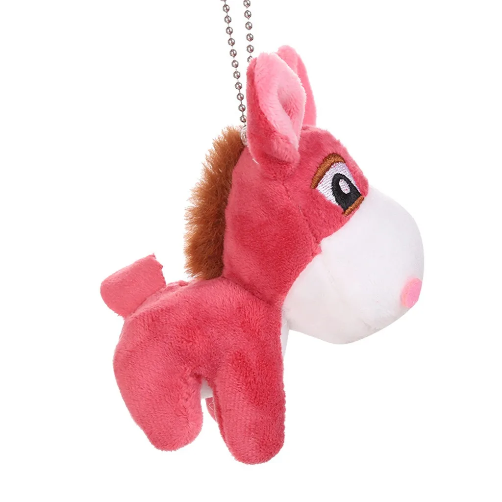 Kawaii Little Donkey плюшевые игрушки для брелка милый мини-кулон мягкие животные кукла девушки сумка в виде игрушки кулон рюкзак аксессуары