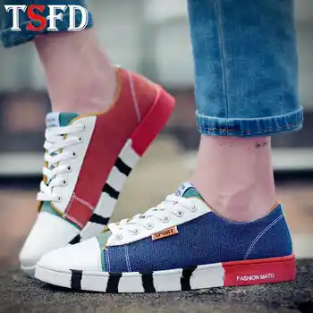 

Lace Up Men's Summer Sports Shoes Espadrilles Sneakers Blue Low Top Running Shoes Man Flats Board Shoe 2020 Zapatos De Hombre X1