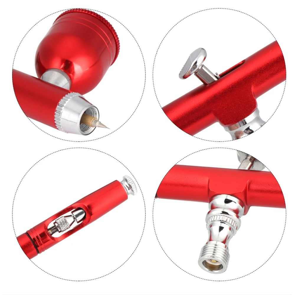 Airbrush Dual Action Gravity Feed 0.3mm Nozzle Spray Gun Cake Decorating Nail Manicure With Clean Kit