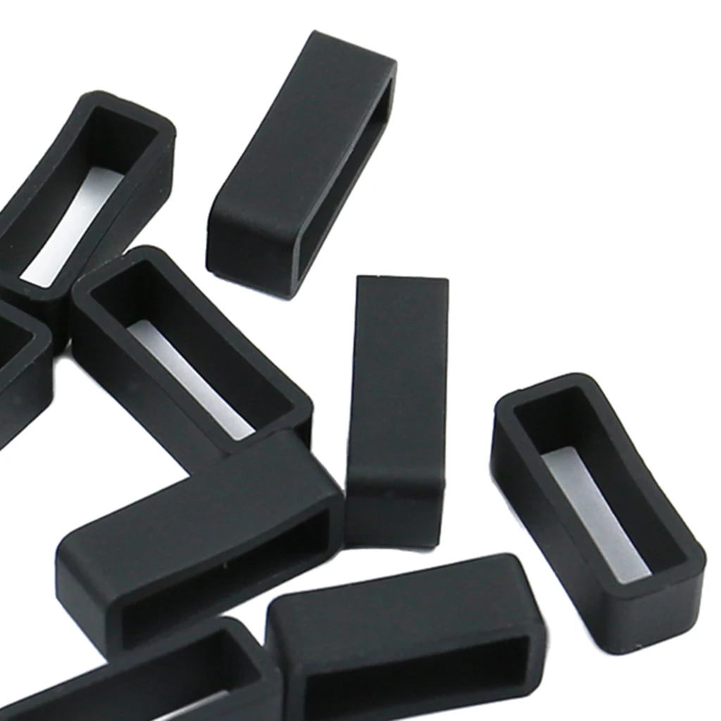 10pcs Watchband Strap Loop Black Wristwatch Retainer Holder Repair Replacements 10pcs Watchband Strap Loop Black Wristwatch Retainer Holder Repair Replacements