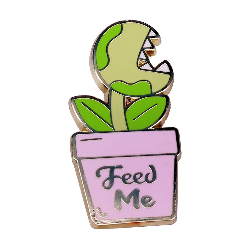 Feed Me Venus Fly Trap Enamel Brooch Pins Badge Lapel Pins Alloy Metal  Fashion Jewelry Accessories Gifts|Brooches| - AliExpress