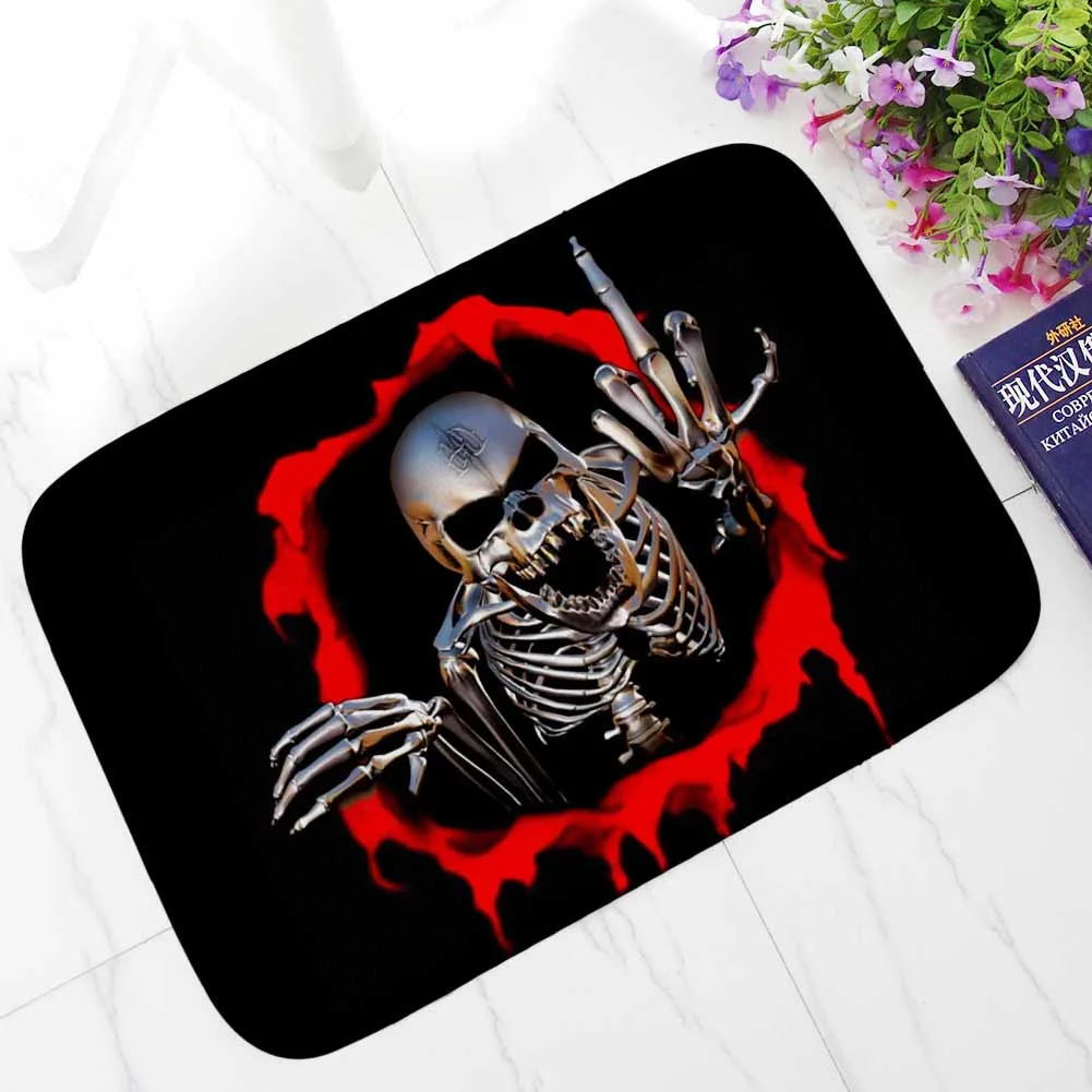 Zeegle Skull напольные коврики домашний коврик для входа нескользящий коврик для гостиной Детская спальня ковер прикроватные коврики коврик для ванной комнаты