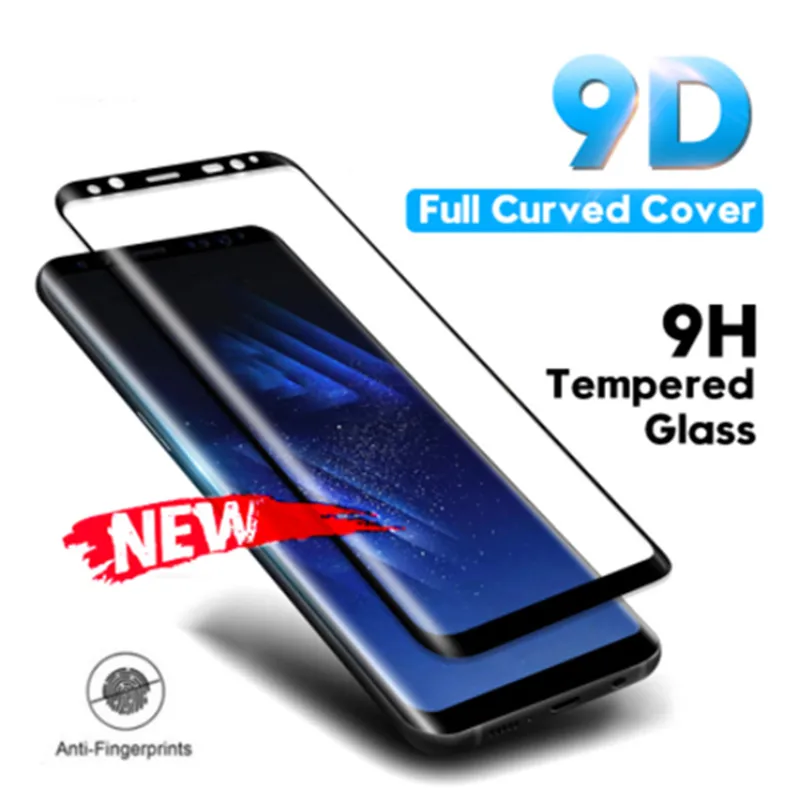 Закаленное стекло для Samsung Galaxy Note 8 9 S9 S8 S10 Plus 9D полное изогнутое Защитное A6 A7 A8 2018 |