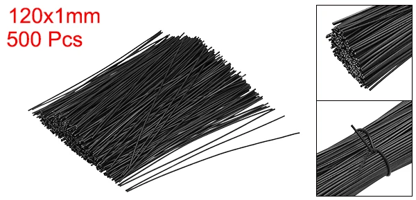 Black 120mmx1mm Uxcell 500 шт. 100 мм 120 мм 150 мм 200 мм металлический перевязку 1 мм 1,8 мм Ширина черный, белый цвет Пластик кабель связи - Цвет: Black 120mmx1mm