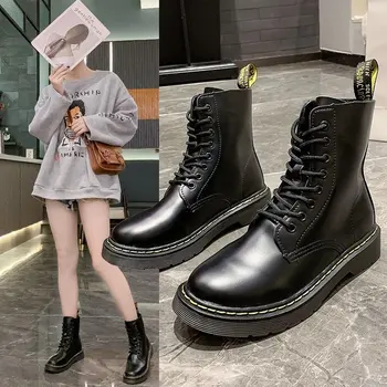 

Online celebrity Martin boots for women, 2020 Autumn trendy new height-increasing casual short boots trendy cool British style