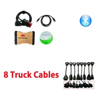 

DHL fast ship ! 8pcs truck cable + VD TCS CDP with bluetooth 2016.00 keygen obd2 scanner for delphis obd car obd diagnostic tool