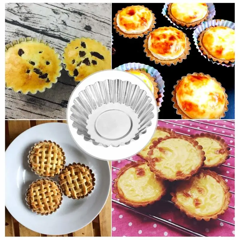 10 шт. 5 форма для яиц пирога кексов из нержавеющей стали многоразовые Формы