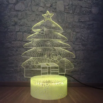 

3D Magic Touch Christmas Tree LED Night Light Colorful Changing LED Table Lamp Gift Living Room Home Party Decor Mood Lampara