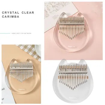 

Crystal Transparent 17 Keys Kalimba Musical Instrument Acrylic Thumb Finger Piano Mahogany Body Musical Instrument