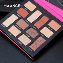 MAANGE new 12-color sunset maple leaf milk tea color matte pearlescent bean paste eye shadow palette makeup tool