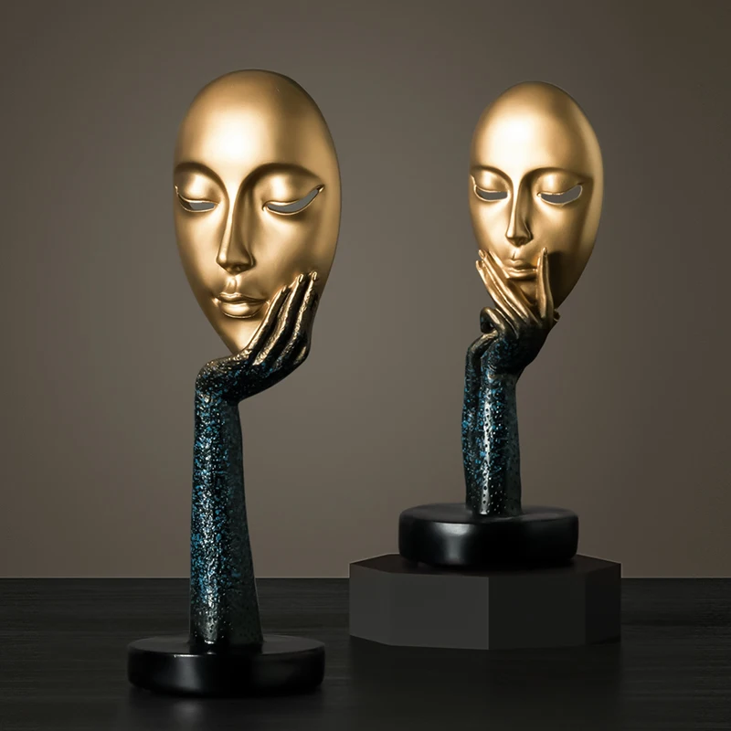 Funny Face Statues For Decorative Figurines Home Decoration Ornamental