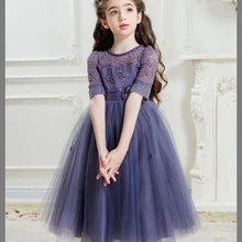 Цветок Детское платье Кружева Платья принцессы с балетной пачкой; торжественное платье на свадьбу; платье подружки невесты, платье принцессы вечерние Праздничное платье элегантный костюм церемония