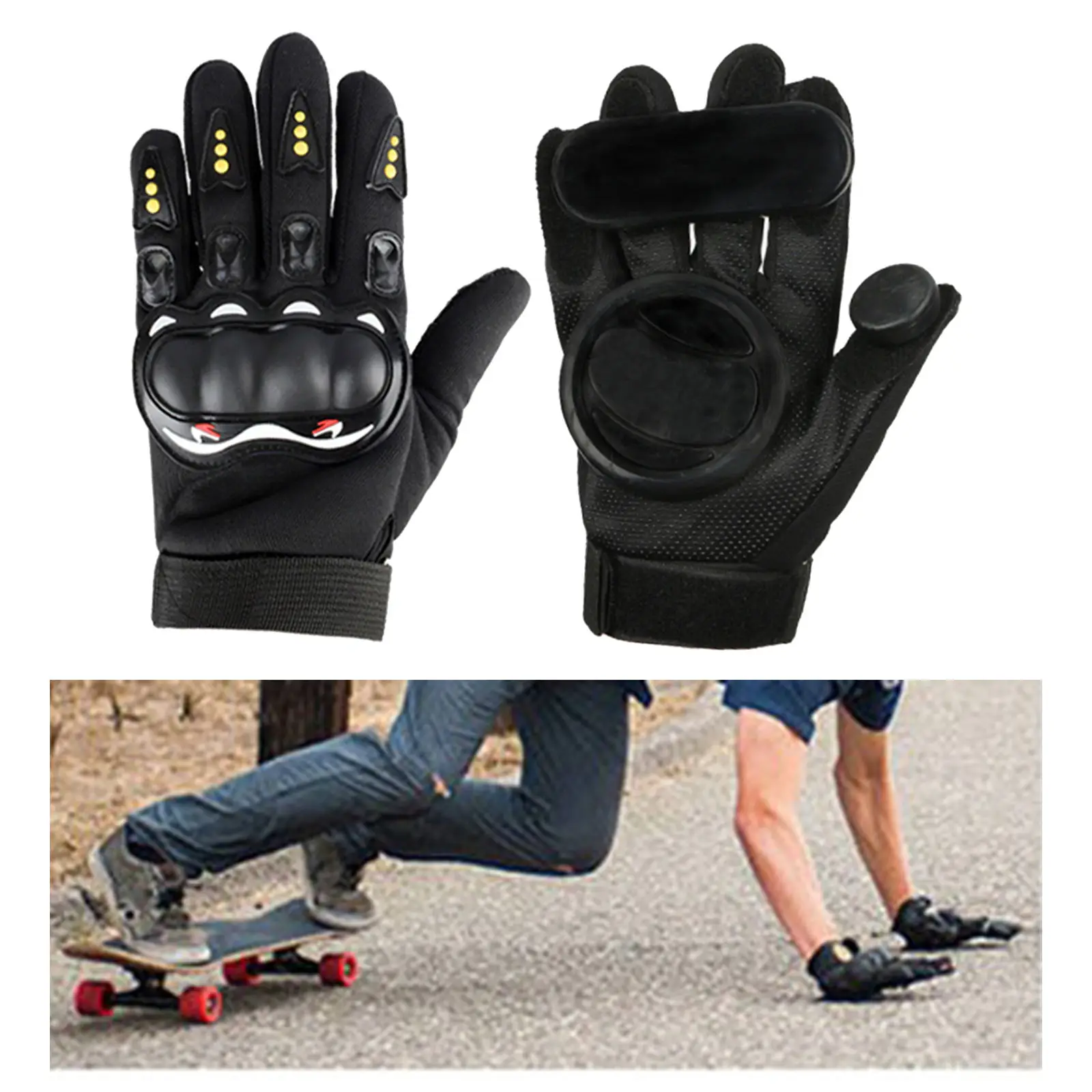 Gants de skateboard et longboard avec curseur, accessoires de descente, 2  pièces - AliExpress