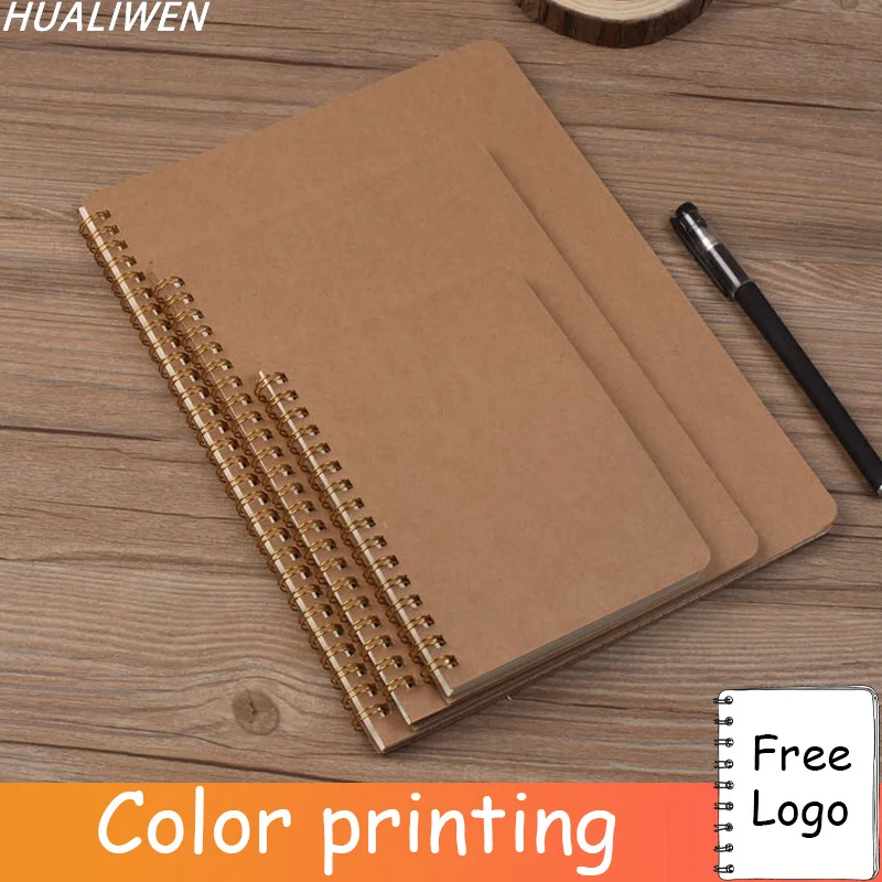 A6/A5/B5 Khaki Cover Notebook 100-page Paper Notepad Daily Writing Planner Diary Office School Supplies Stationery